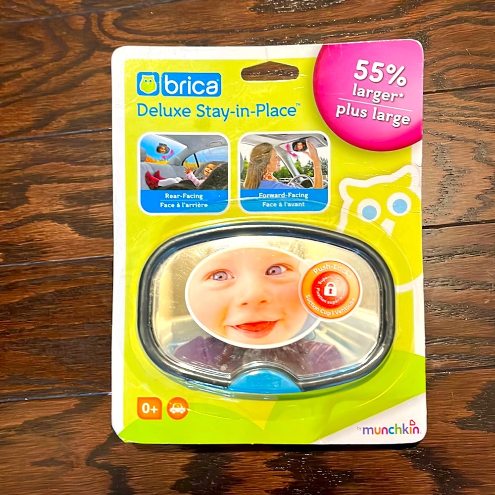 Brica deluxe stay in place rear view mirror